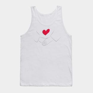 Hand in hand with heart Tank Top